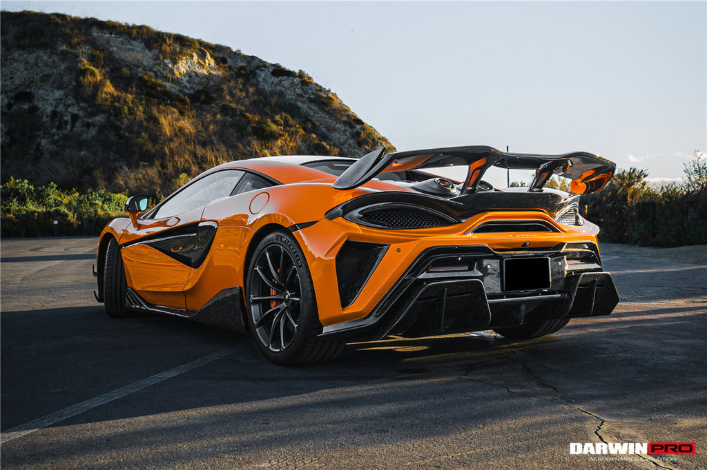 DarwinPRO 2018-2021 McLaren 600lt BKSS Style Partial Carbon Fiber Rear Bumper