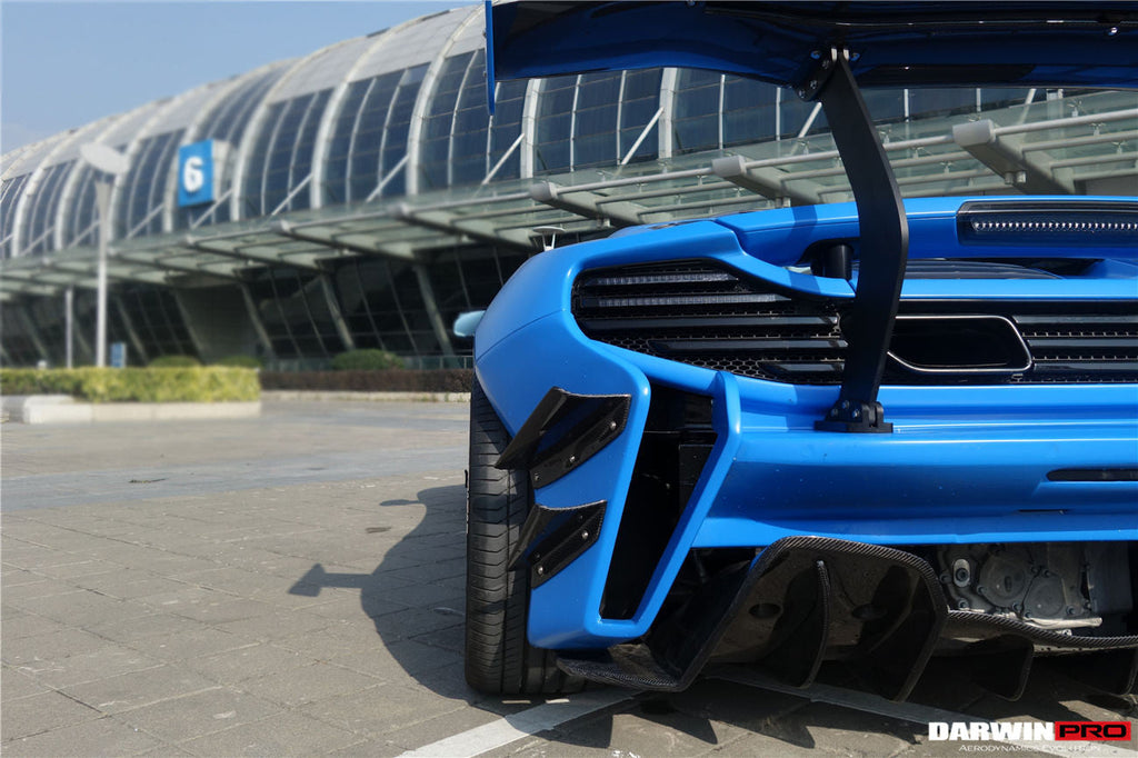2011-2017 McLaren MP4 12C & 650S Rebel Performance Style Partial Carbon Fiber Rear Bumper - DarwinPRO Aerodynamics