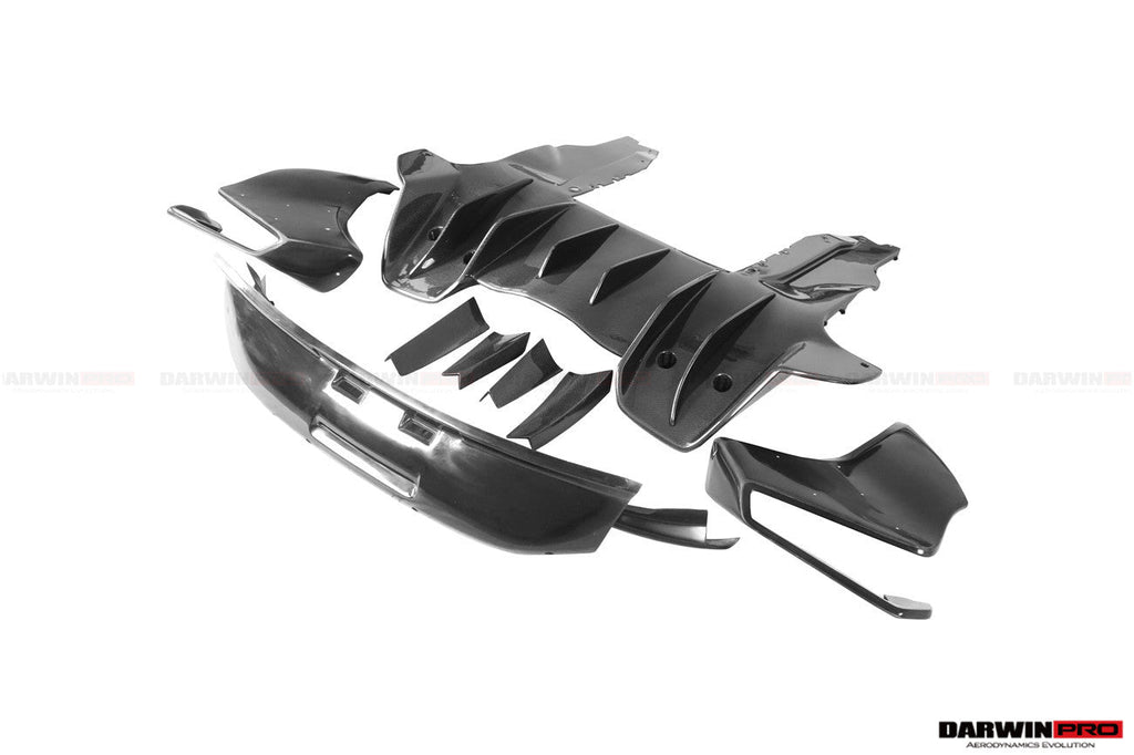 2011-2017 McLaren MP4 12C & 650S Rebel Performance Style Partial Carbon Fiber Rear Bumper - DarwinPRO Aerodynamics