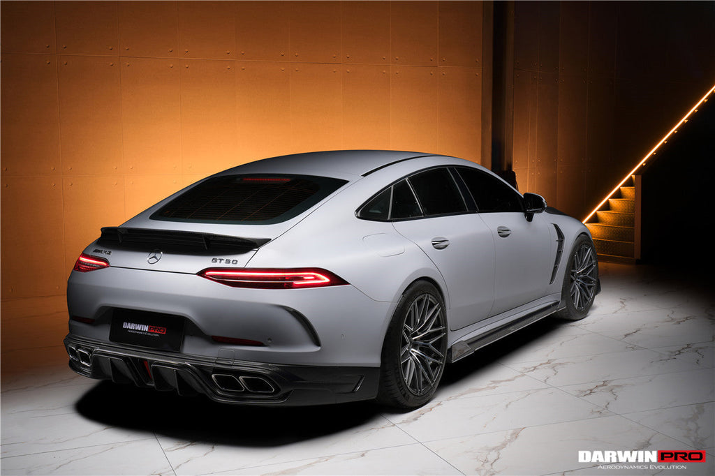 DarwinPRO 2019-2024 Mercedes Benz AMG GT50 GT53 GT43 4Door Coupe X290 IMP Performance Rear Diffuser With Reflector Panels & Exhaust tips