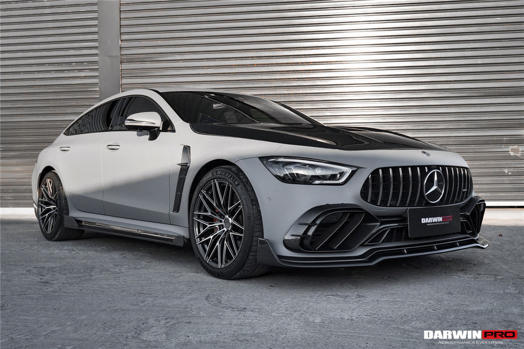 DarwinPRO 2019-2024 Mercedes Benz AMG GT50 GT53 GT43 4Door Coupe X290 IMP Performance Carbon Fiber Front Bumper Lip Splitter