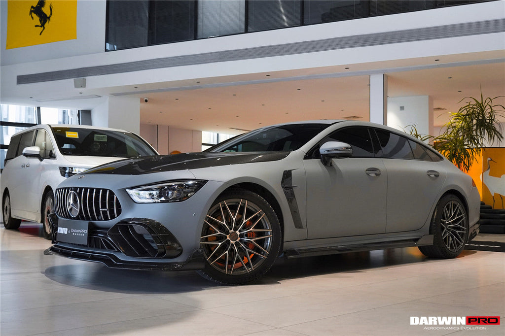 DarwinPRO 2019-2024 Mercedes Benz AMG GT50 GT53 GT43 4Door Coupe X290 IMP Performance Carbon Fiber Front Bumper Lip Splitter