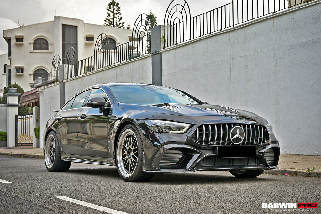 2019-2024 Mercedes Benz AMG GT63 S 4Door Coupe X290 Carbon Fiber Front Bumper Vents Canards