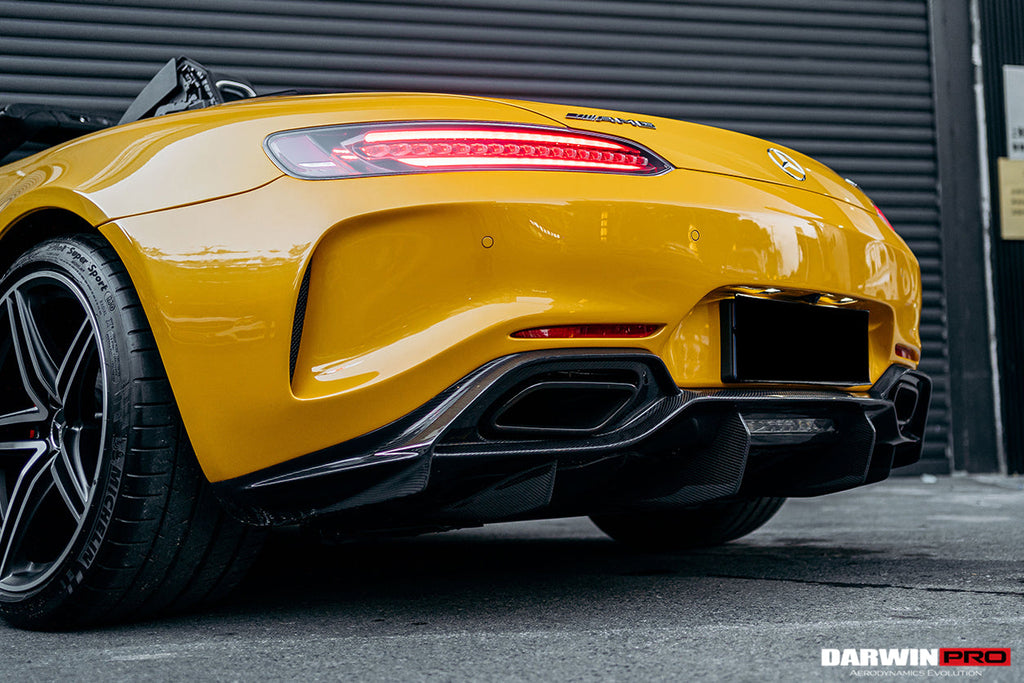2015-2016 Mercedes Benz AMG GT GTS IMP Performance Partial Carbon Fiber Rear Bumper with Diffuser - DarwinPRO Aerodynamics