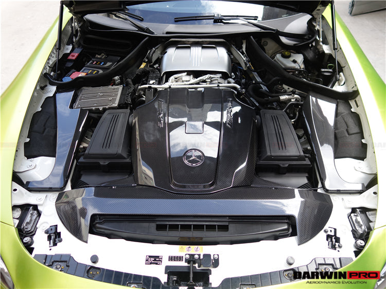 2015-2020 Mercedes Benz AMG GT GTS Autoclave Carbon Fiber Engine Cover Replacement - DarwinPRO Aerodynamics