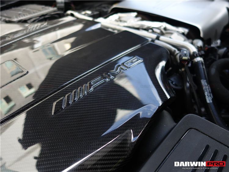 2015-2020 Mercedes Benz AMG GT GTS Autoclave Carbon Fiber Engine Cover Replacement - DarwinPRO Aerodynamics