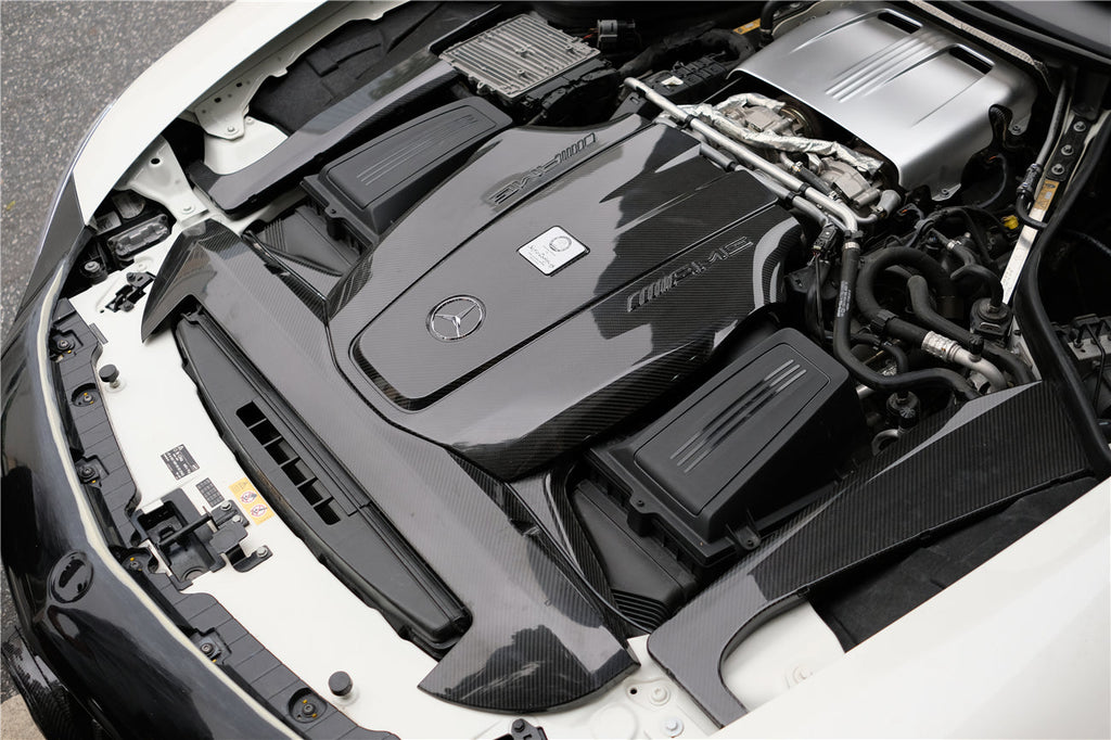 2015-2020 Mercedes Benz AMG GT GTS Autoclave Carbon Fiber Engine Cover Replacement - DarwinPRO Aerodynamics