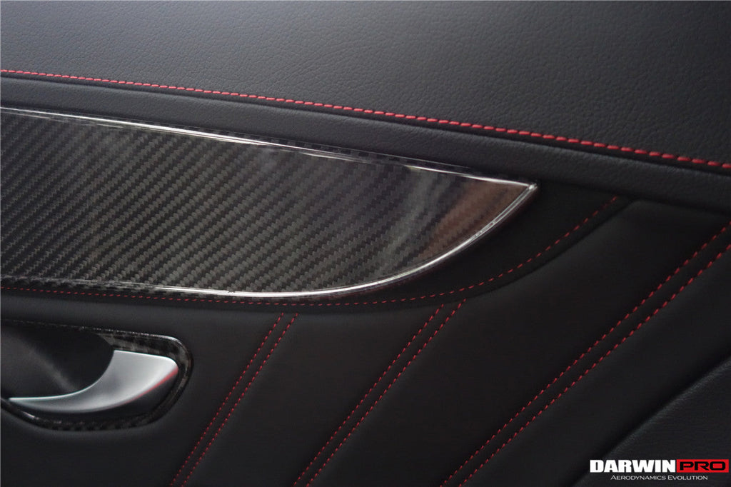2015-2021 Mercedes Benz W205 C63 S AMG Sedan Carbon Fiber Interior Door Panel Trim Cover Strip