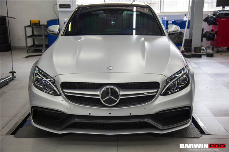 2015-2021 Mercedes Benz W205 C63 S AMG Carbon Fiber Front Bumper Trim Set (4pcs)