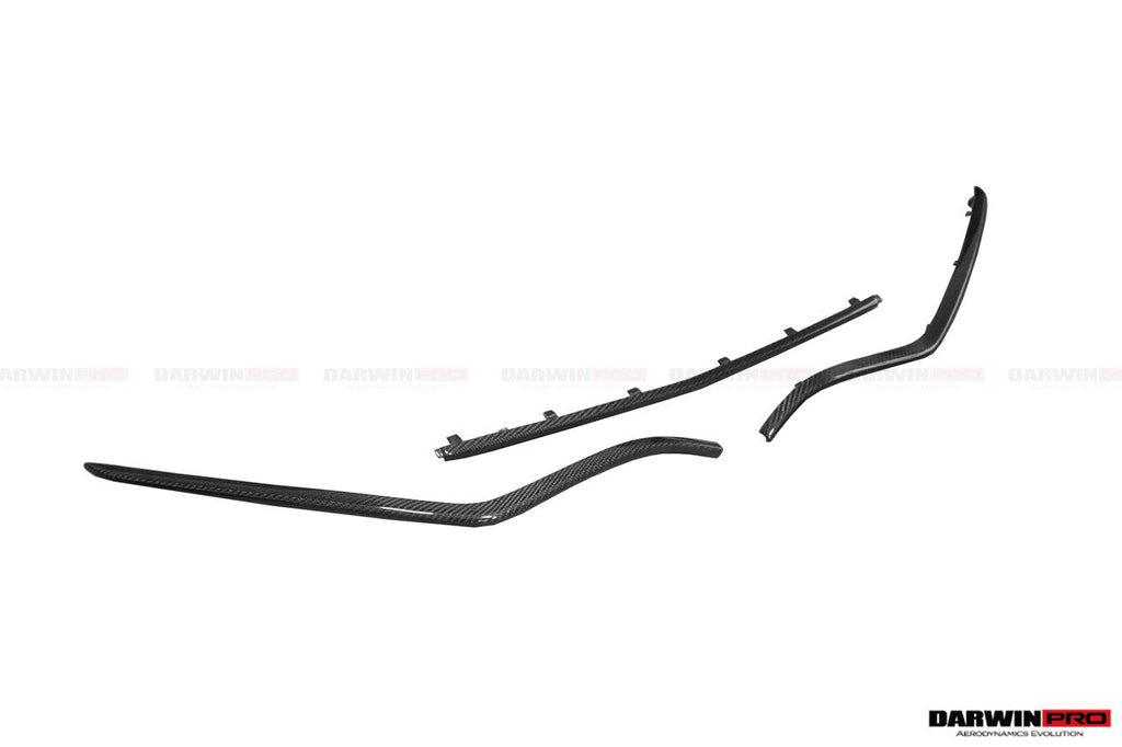 2015-2021 Mercedes Benz W205 C63 S AMG Carbon Fiber Front Bumper Trim Set (4pcs)