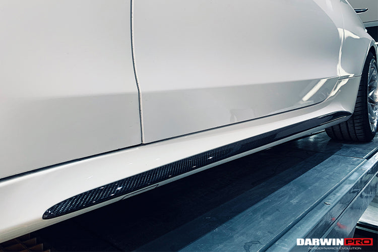 2015-2021 Mercedes Benz W205 C63 & S AMG Coupe Carbon Fiber Side Skirts Extension