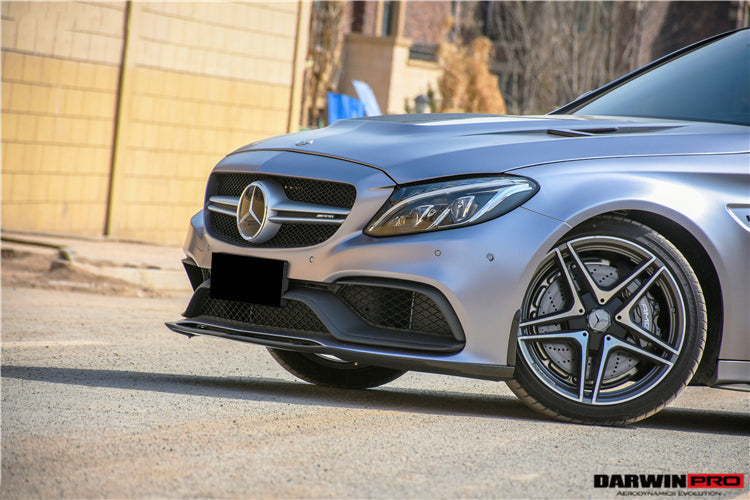 2015-2021 Mercedes Benz W205 C63 S AMG Sedan BKSS Style Carbon Fiber Front Lip