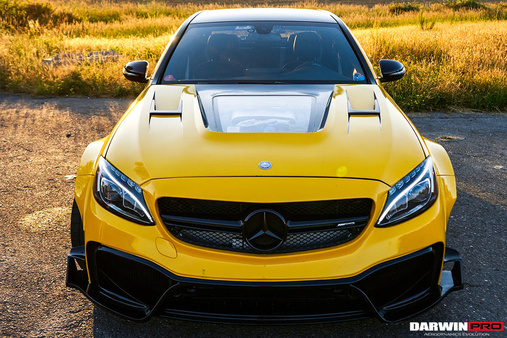 2015-2021 Mercedes Benz W205 C63 S AMG Sedan IMP Performance Partial Carbon Fiber front bumper - DarwinPRO Aerodynamics