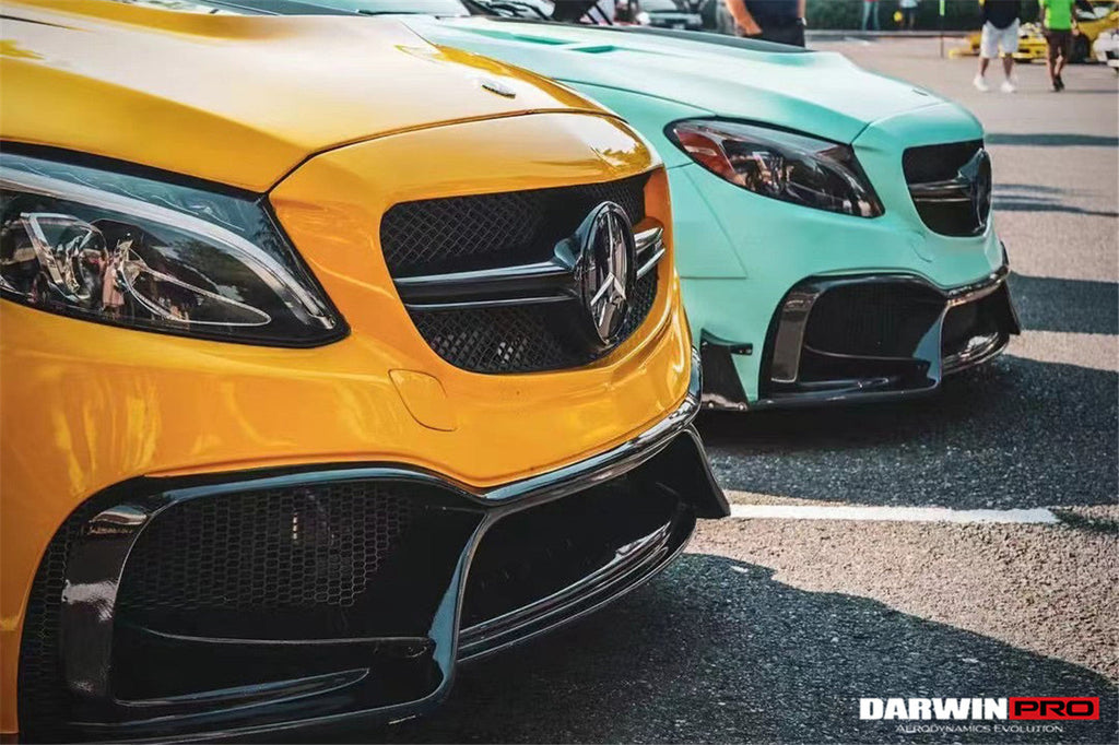 2015-2021 Mercedes Benz W205 C63 S AMG Sedan IMP Performance Partial Carbon Fiber front bumper - DarwinPRO Aerodynamics
