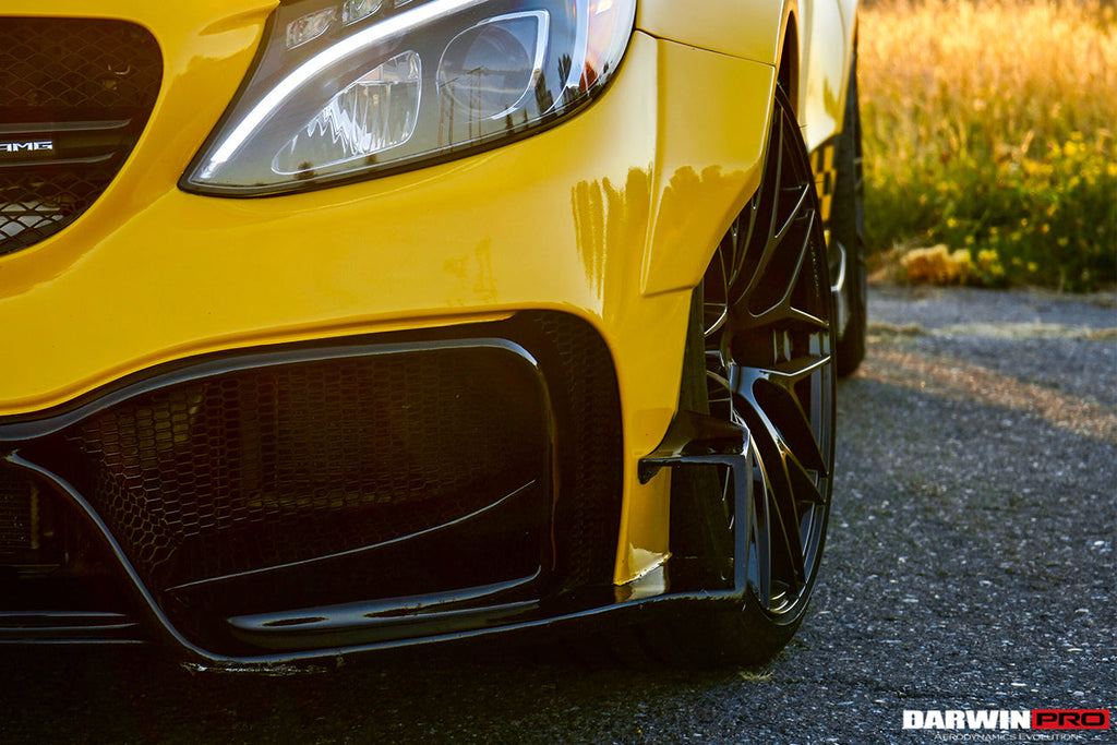 2015-2021 Mercedes Benz W205 C63 S AMG Sedan IMP Performance Partial Carbon Fiber front bumper - DarwinPRO Aerodynamics