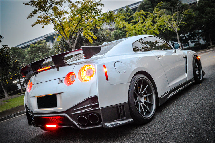 2012-2022 Nissan GTR R35 DBA & EBA BKSS Style Carbon Fiber Rear Diffuser Canards