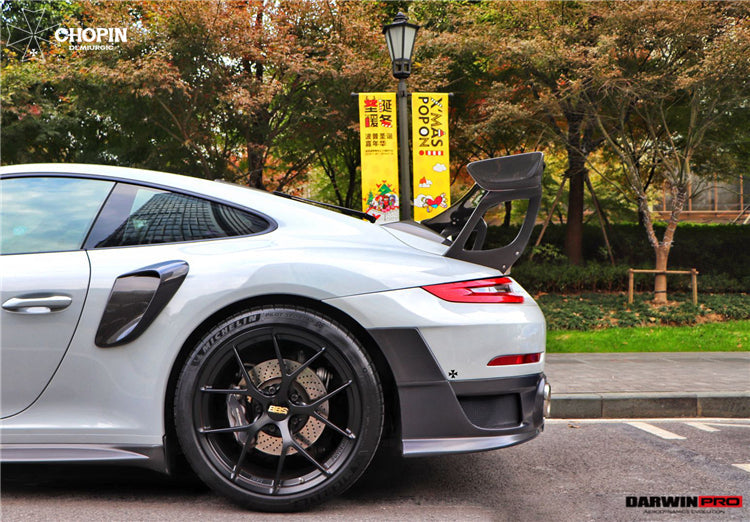 DarwinPRO 2016-2019 Porsche 911 991.2 Carrera & S GT2RS Style Partial Carbon Fiber Rear Bumper - DarwinPRO Aerodynamics