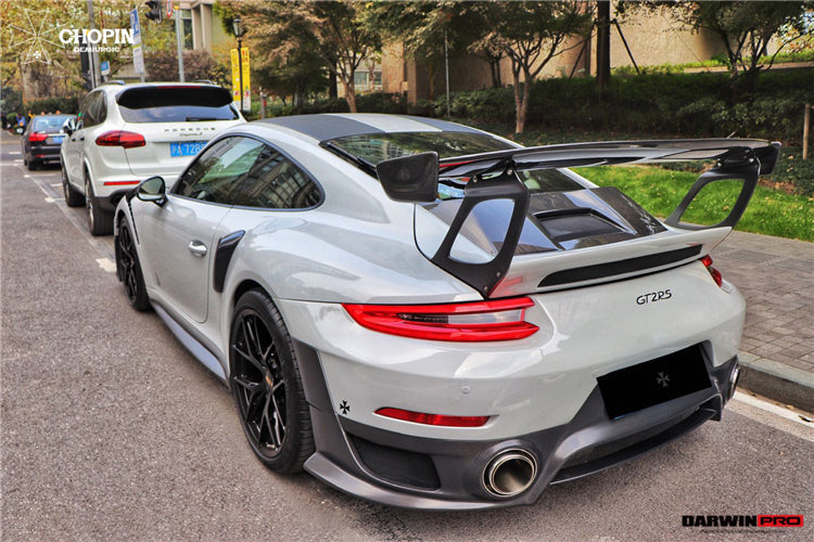 DarwinPRO 2016-2019 Porsche 911 991.2 Carrera & S GT2RS Style Partial Carbon Fiber Rear Bumper - DarwinPRO Aerodynamics