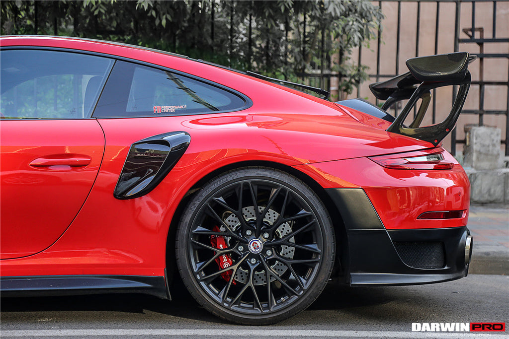 DarwinPRO 2016-2019 Porsche 911 991.2 Carrera & S GT2RS Style Partial Carbon Fiber Rear Bumper - DarwinPRO Aerodynamics