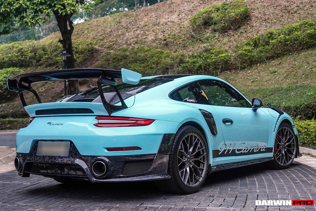 DarwinPRO 2016-2019 Porsche 911 991.2 Carrera & S GT2RS Style Partial Carbon Fiber Rear Bumper - DarwinPRO Aerodynamics
