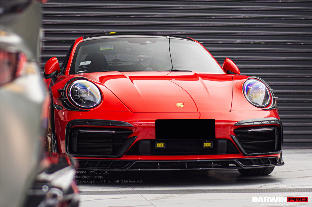 DarwinPRO 2019-2024 Porsche 911 992 Carrera & 4 & 4S & Targa & Cabriolet SD-Sport Design Model BKSSII Style Front Bumper Vent Trims