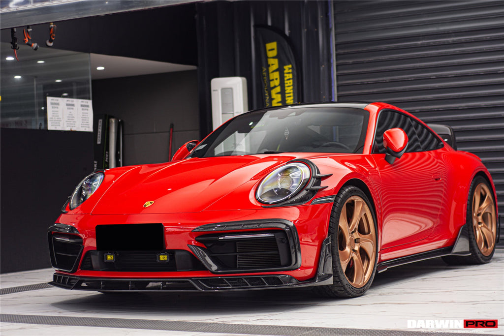 DarwinPRO 2019-2024 Porsche 911 992 Carrera & 4 & 4S & Targa & Cabriolet SD-Sport Design Model BKSSII Style Front Bumper Vent Trims