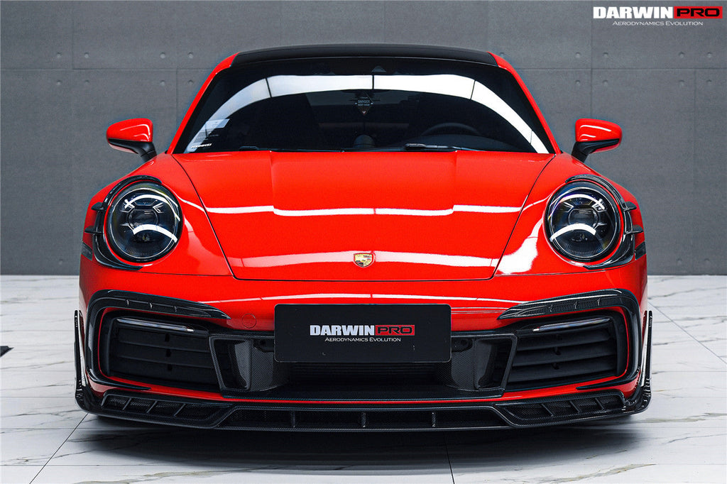 Darwinpro 2019-2024 Porsche 911 992 Carrera & S & 4 & 4S & Targa & Cabriolet BKSSII Style Front Bumper Lip Splitter