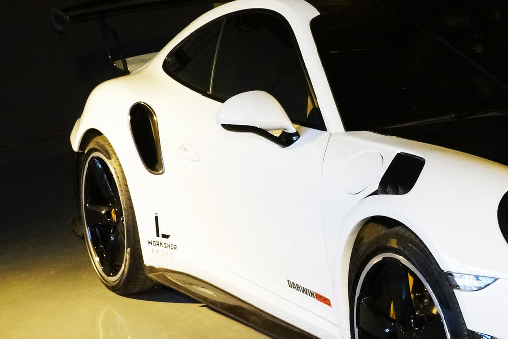 2013-2019 Porsche 991 Turbo S OEM Style Carbon Fiber Quarter Panel Side Scoops