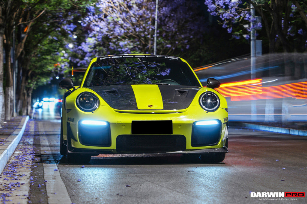 2013-2019 Porsche 911 991 Turbo S GT2RS Style Partial Carbon Fiber Front Bumper and Fender - DarwinPRO Aerodynamics