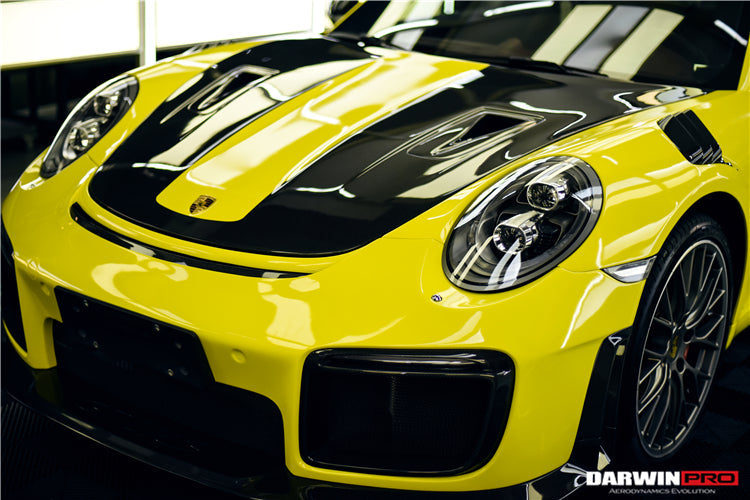 DarwinPRO 2013-2019 Porsche 911 991 Carrera & C2, C2S, C4, C4S, Targa & GT3 & Turbo GT2RS-Style Carbon Fiber Hood - DarwinPRO Aerodynamics