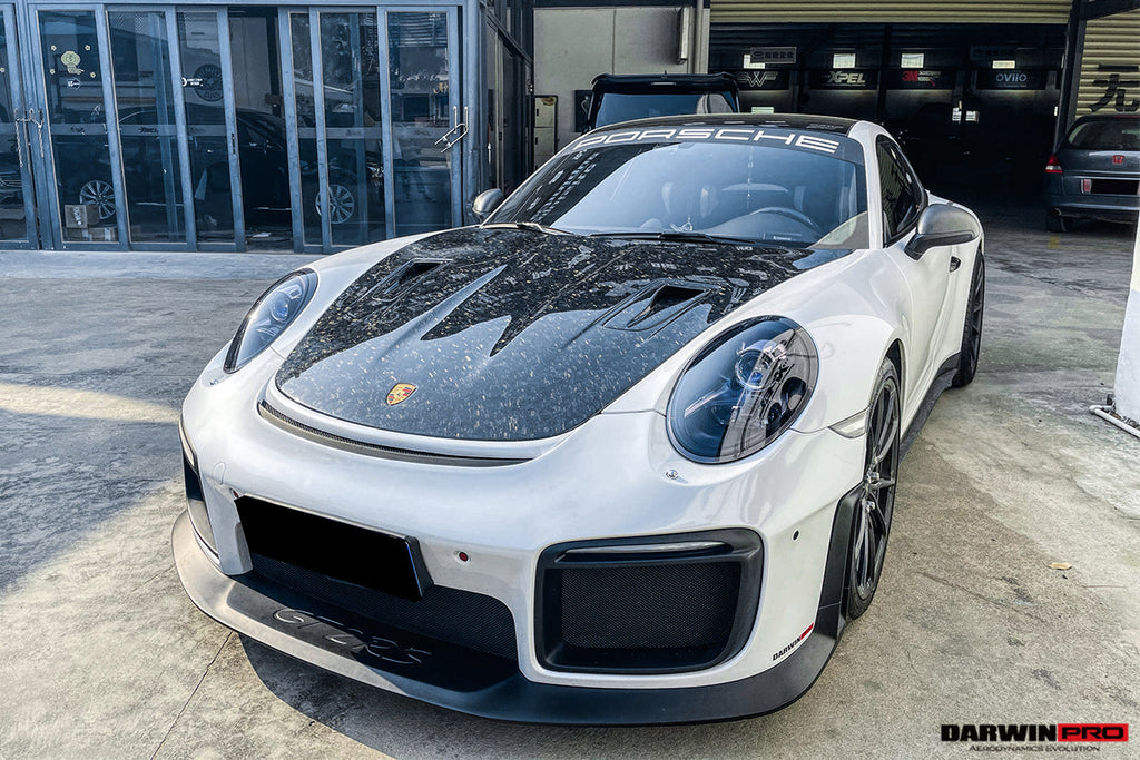DarwinPRO 2013-2019 Porsche 911 991 Carrera & C2, C2S, C4, C4S, Targa & GT3 & Turbo GT2RS-Style Carbon Fiber Hood - DarwinPRO Aerodynamics