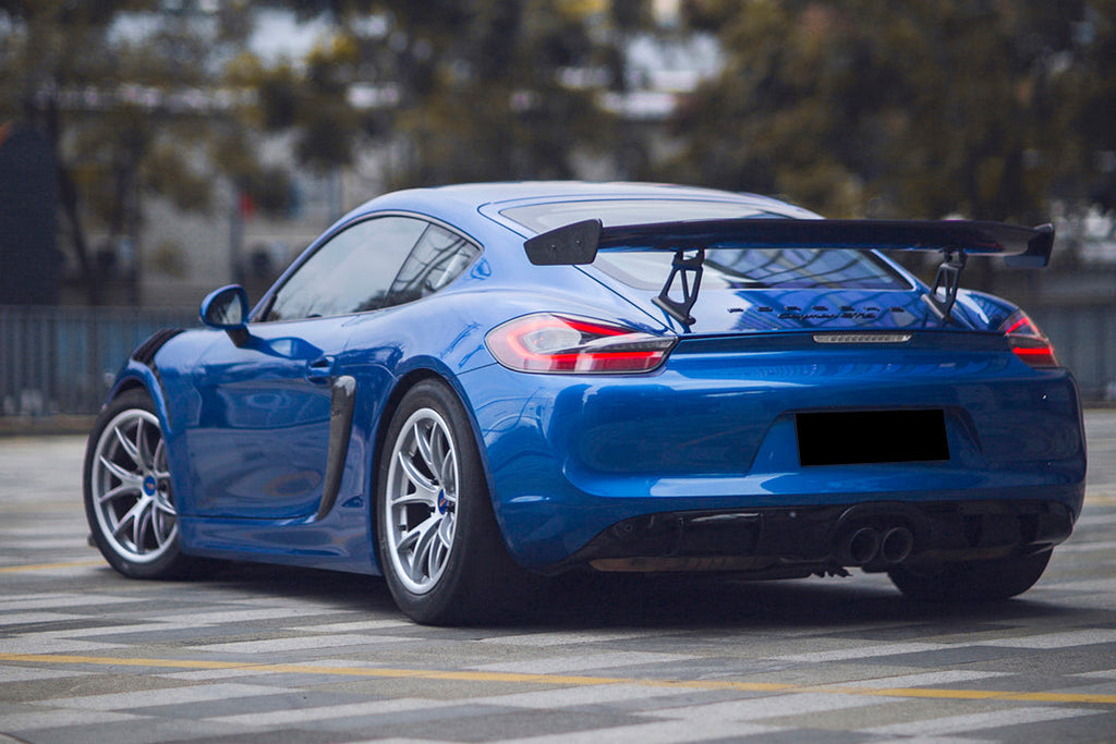 2012-2016 Porsche 981 Boxster Cayman GT4 Style Style Carbon Fiber Trunk Spoiler