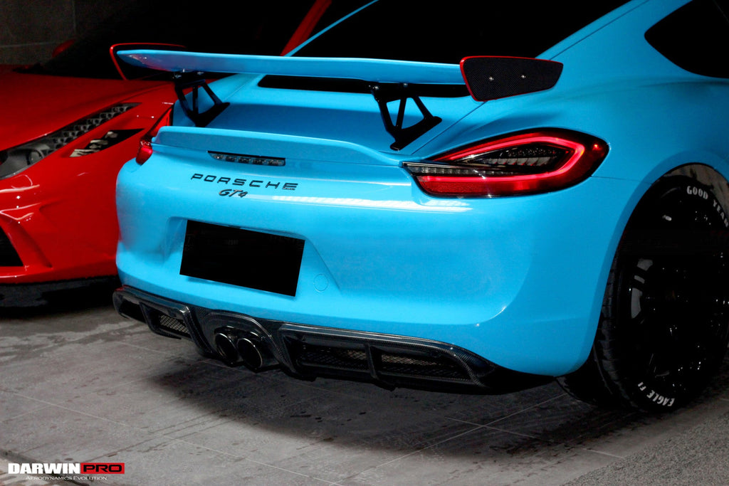 2012-2016 Porsche 981 Boxster Cayman GT4 Style Carbon Fiber Rear Diffuser