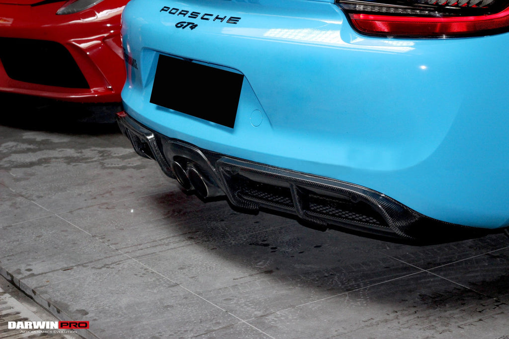 2012-2016 Porsche 981 Boxster Cayman GT4 Style Carbon Fiber Rear Diffuser
