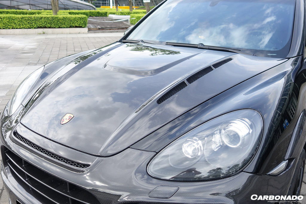 2011-2014 porsche Cayenne 958.1 HM Style Carbon Fiber Hood