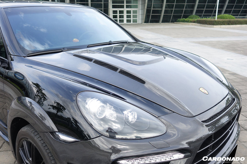 2011-2014 porsche Cayenne 958.1 HM Style Carbon Fiber Hood