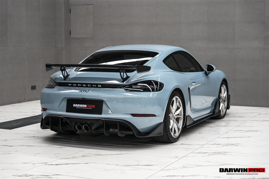 DarwinPRO 2016-2024 Porsche 718 Cayman & Boxster Stuttmate Carbon Fiber Rear Diffuser - DarwinPRO Aerodynamics
