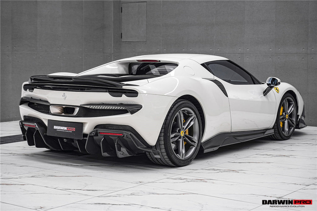 DarwinPRO 2022-2025 Ferrari 296 GTB & GTS Type F171 iMP Style Carbon Fiber Rear Diffuser With Undertray
