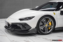 Load image into Gallery viewer, DarwinPRO 2022-2025 Ferrari 296 GTB &amp; GTS Type F171 iMP Style Carbon Fiber Front Bumper Lip Splitter