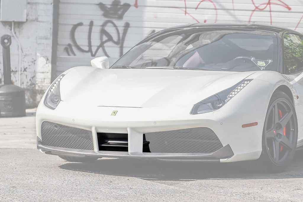 DarwinPRO 2015-2020 Ferrari 488 GTB & Spider Dry Carbon Fiber Front Air Splitter - DarwinPRO Aerodynamics
