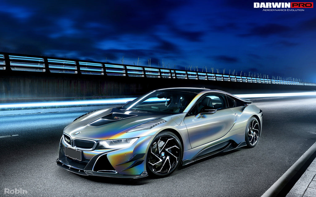 2014-2018 BMW i8 BZK Carbon Fiber Front Lip Splitter - DarwinPRO Aerodynamics