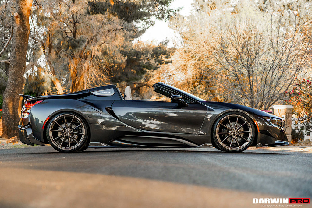 2014-2018 BMW i8 BZK Carbon Fiber Side Skirts - DarwinPRO Aerodynamics