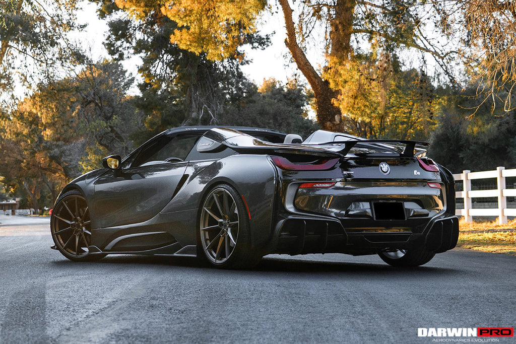 2014-2018 BMW i8 BZK Carbon Fiber Side Skirts - DarwinPRO Aerodynamics