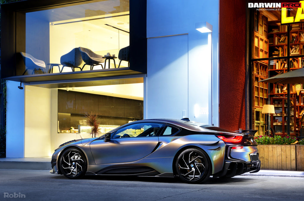 2014-2018 BMW i8 BZK Carbon Fiber Side Skirts - DarwinPRO Aerodynamics