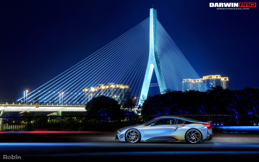 2014-2018 BMW i8 BZK Carbon Fiber Side Skirts - DarwinPRO Aerodynamics