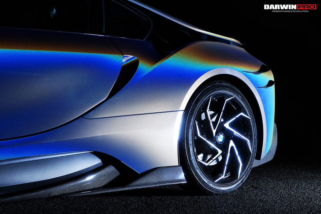 2014-2018 BMW i8 BZK Carbon Fiber Side Skirts - DarwinPRO Aerodynamics