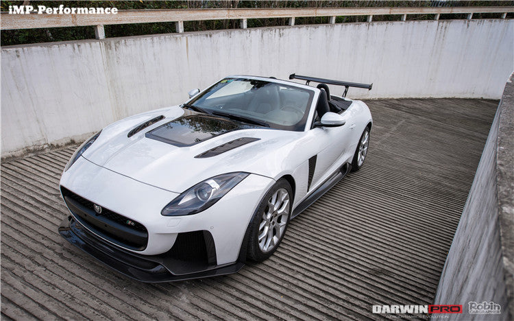 DarwinPRO 2013-2017 Jaguar F-Type Coupe & Convertible IMP Performance Partial Carbon Fiber Front Bumper with Lip - DarwinPRO Aerodynamics