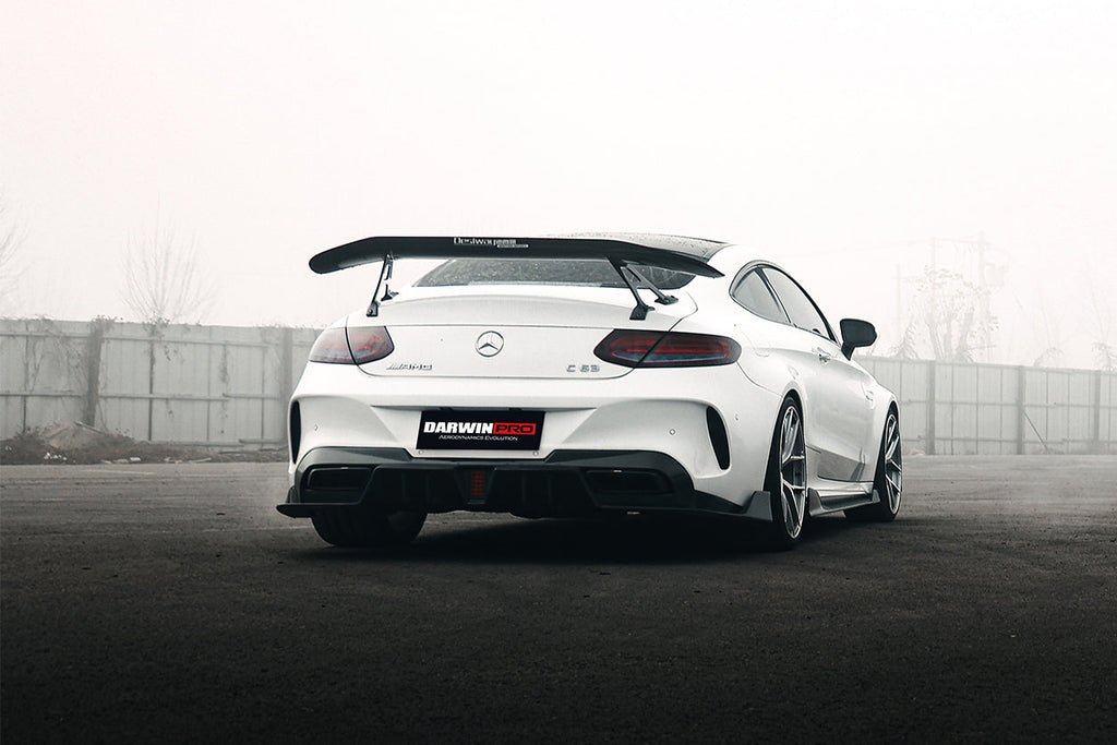 2015-2018 Mercedes Benz C-Class Coupe IMP Performance Partial Carbon Fiber Rear Bumper - DarwinPRO Aerodynamics