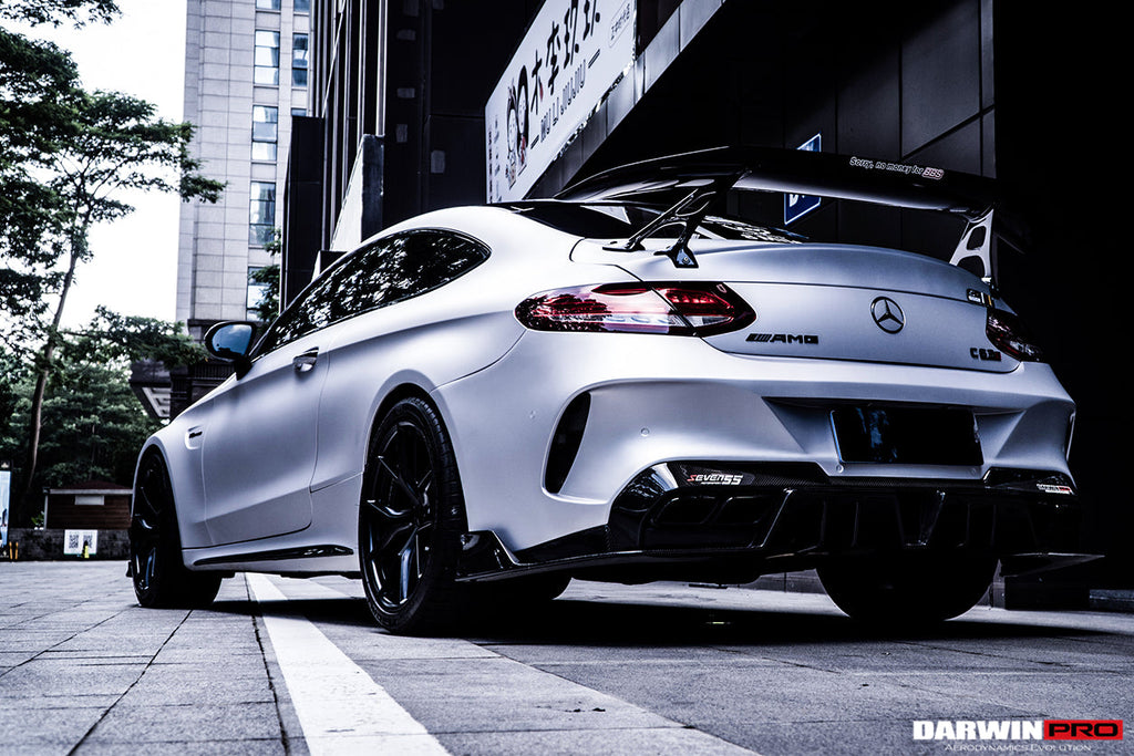2015-2018 Mercedes Benz C-Class Coupe IMP Performance Partial Carbon Fiber Rear Bumper - DarwinPRO Aerodynamics