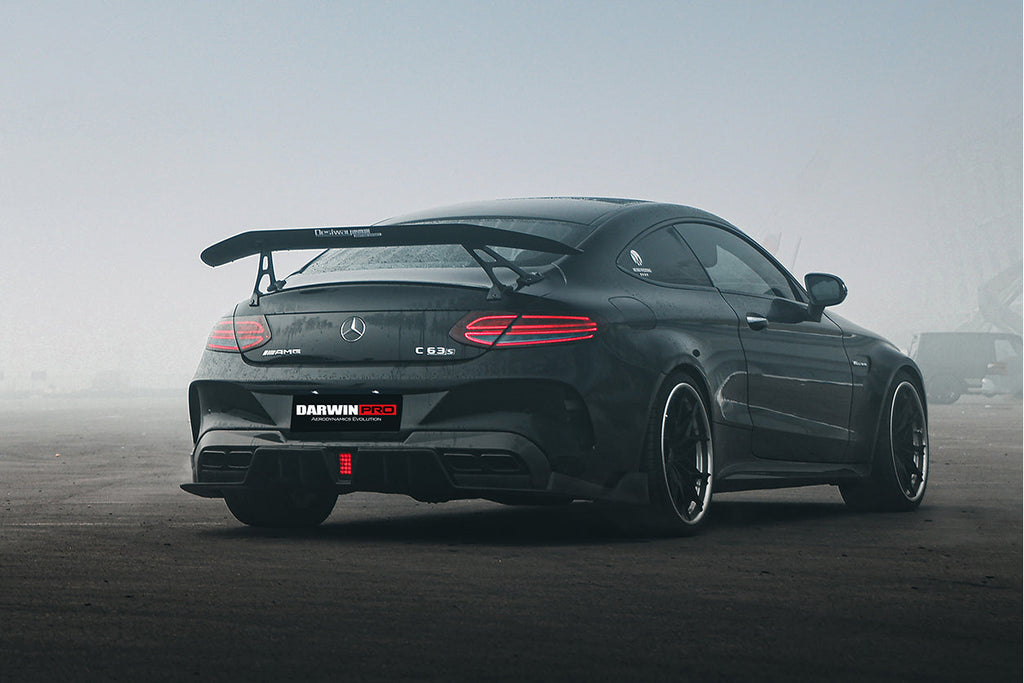 2015-2018 Mercedes Benz C-Class Coupe IMP Performance Partial Carbon Fiber Rear Bumper - DarwinPRO Aerodynamics